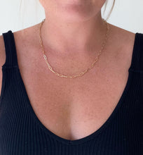 Load image into Gallery viewer, Dainty gold link chain necklace
